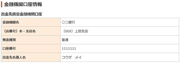 登録情報詳細の画像です。